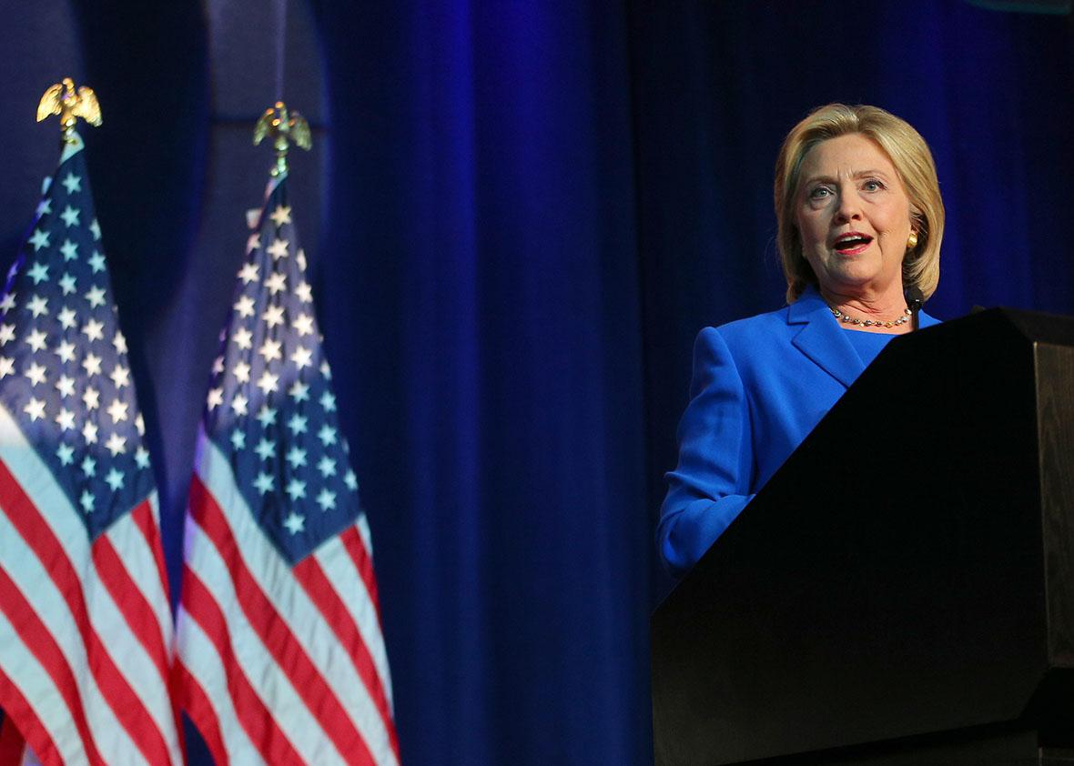 Democratic Presidential candidate Hillary Clinton.
